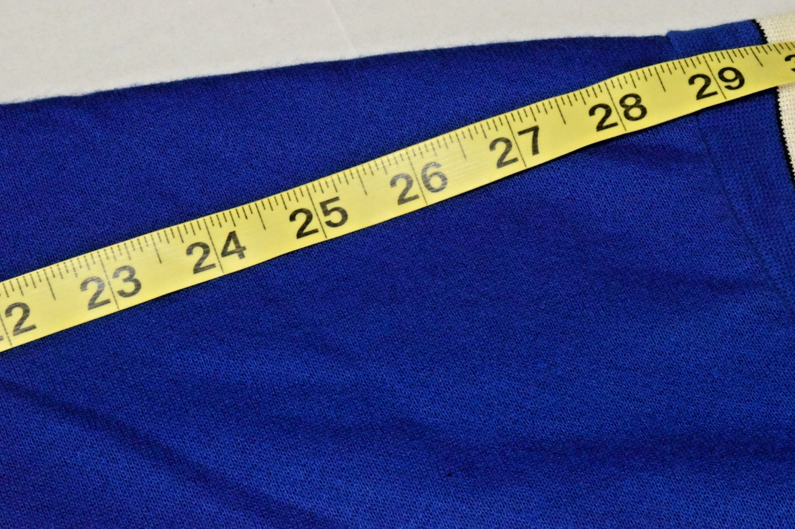 Vintage Housedress Dan Ellen Size S 70s Blue Stripe Sleeve Turtleneck Made USA