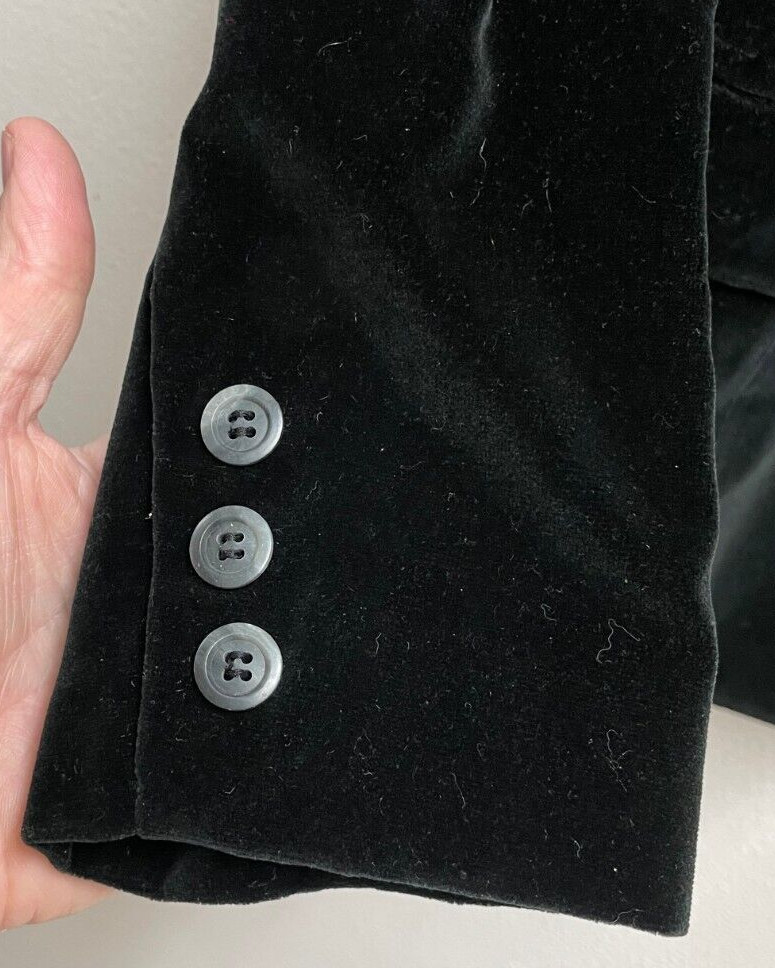Vtg John Meyer Black Velvet Women’s Blazer Size 8 USA 1970’s Fashion