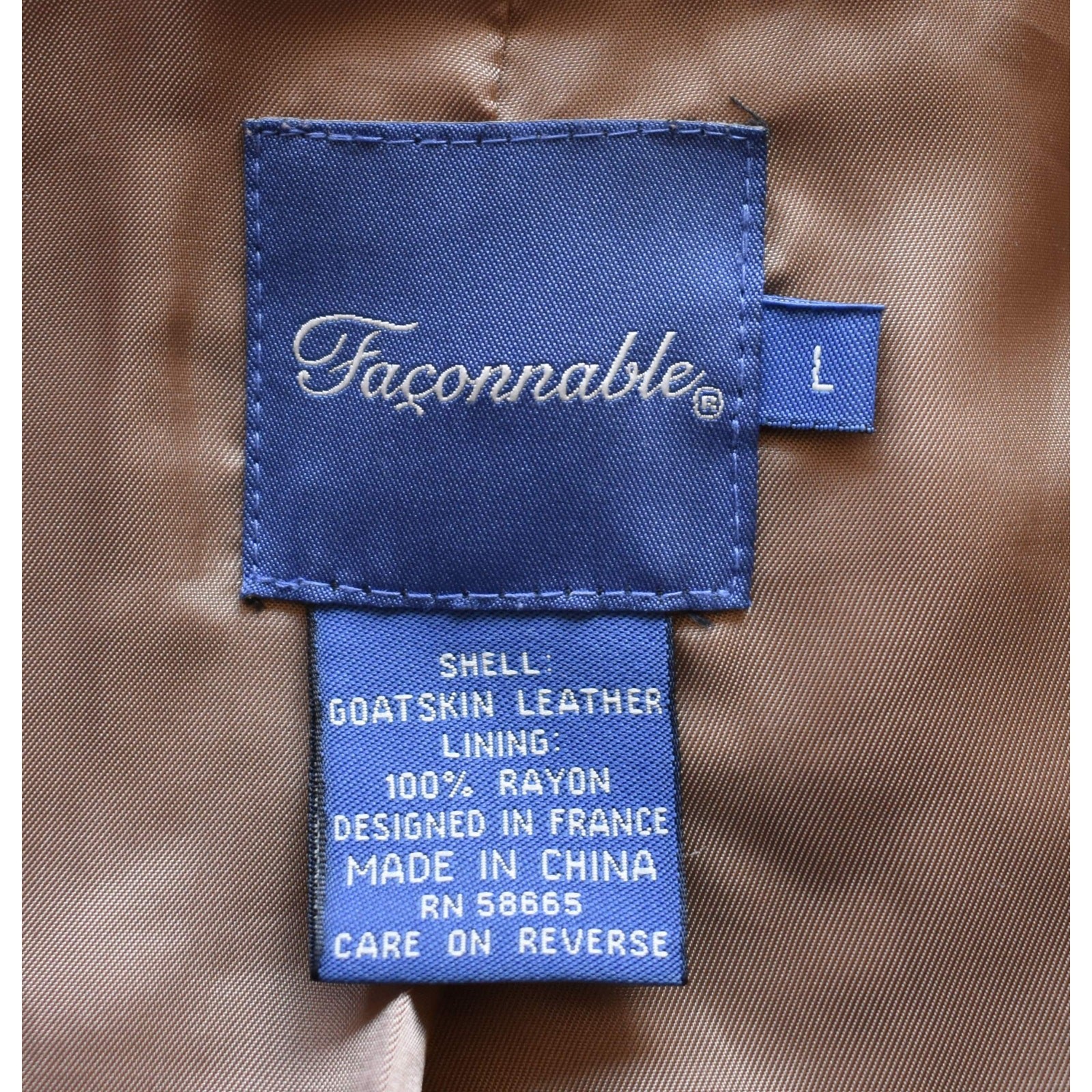 Faconnable Goatskin Suede Jacket, Luxury French Designer Women Blazer, L to XL