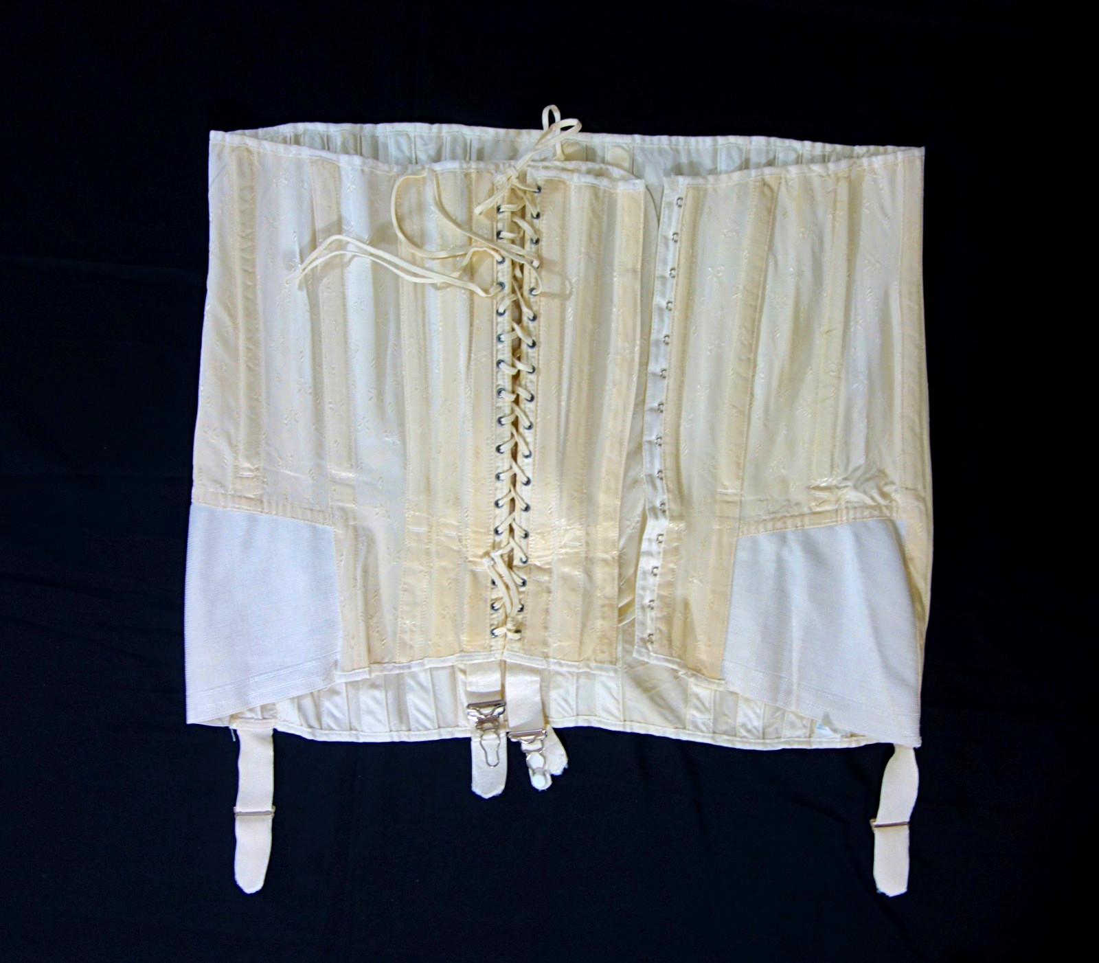 NEW ANTIQUE~SPIRELLA~High Waist 38 -42 Front Lace Up Open Bottom Corset /Girdle