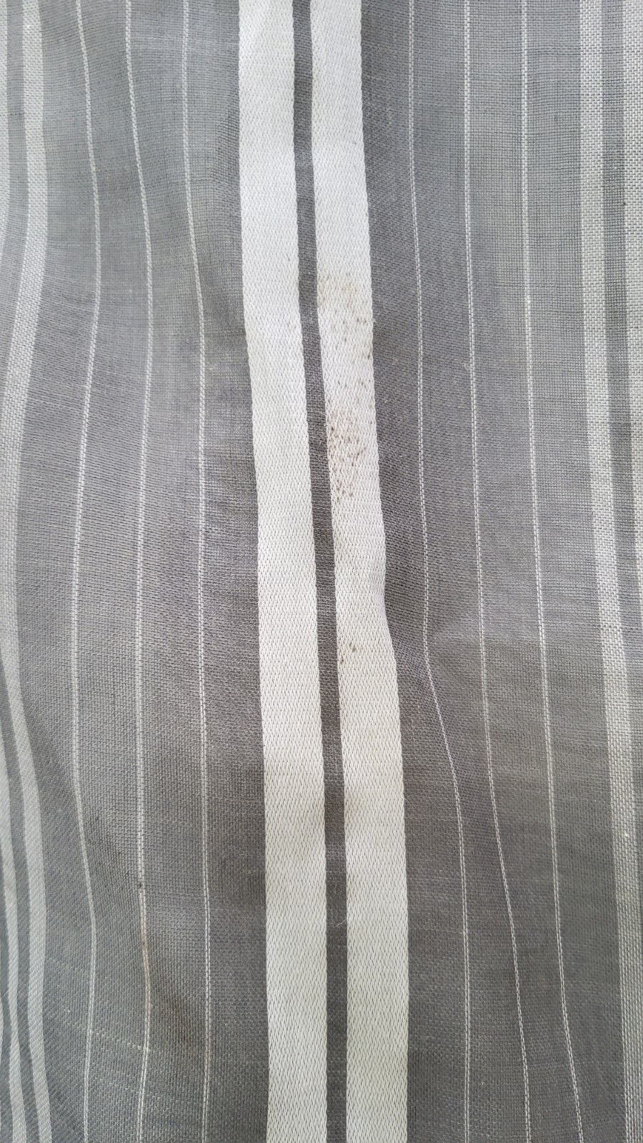 Vintage 1970’s MELISSA LANE Gray Stripe Maxi Dress with Smocking – Size XS/S