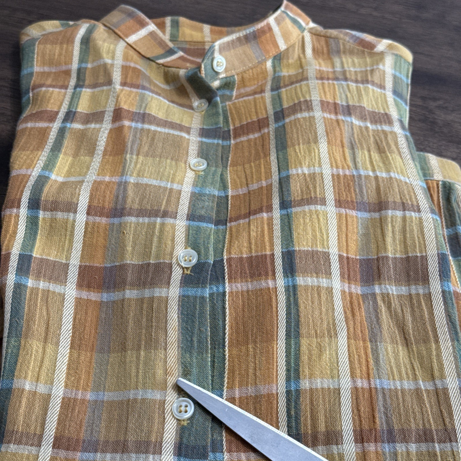 Rare Vintage Jaeger London Madras Autumnal Check Plaid Skirt 2pc Set Size 10