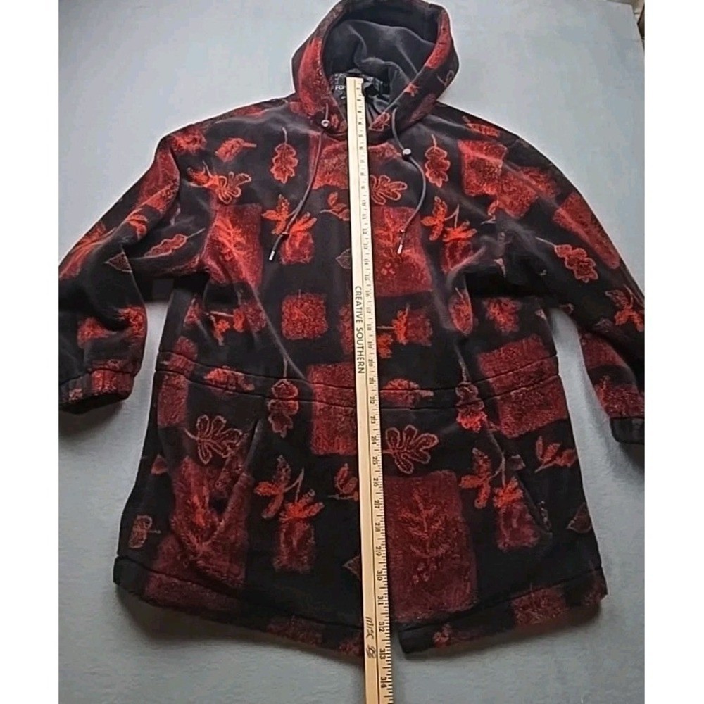 Forecaster Floral Fleece Jacket Hooded Small Full Zip Warm Cozy Vintage Women’s
