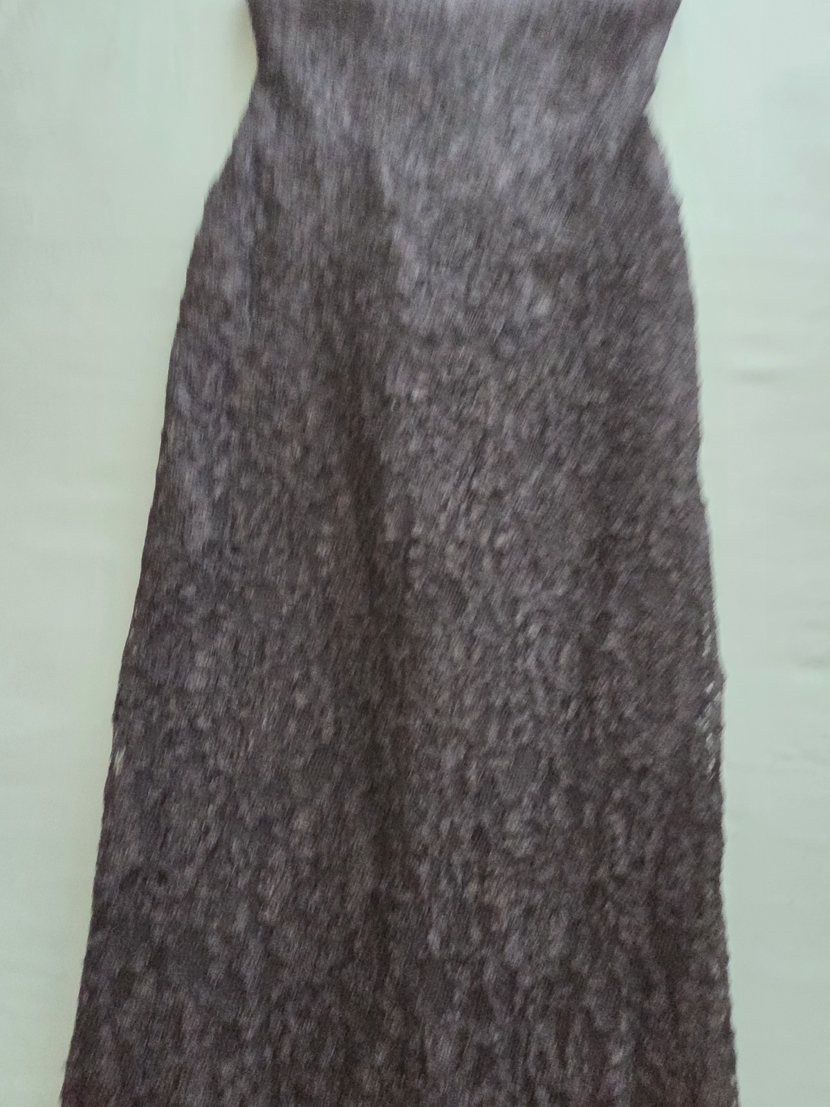 Vintage L.A. Glo Black Lace Maxi Dress Slip Spaghetti Strap Side Slit USA XS/S