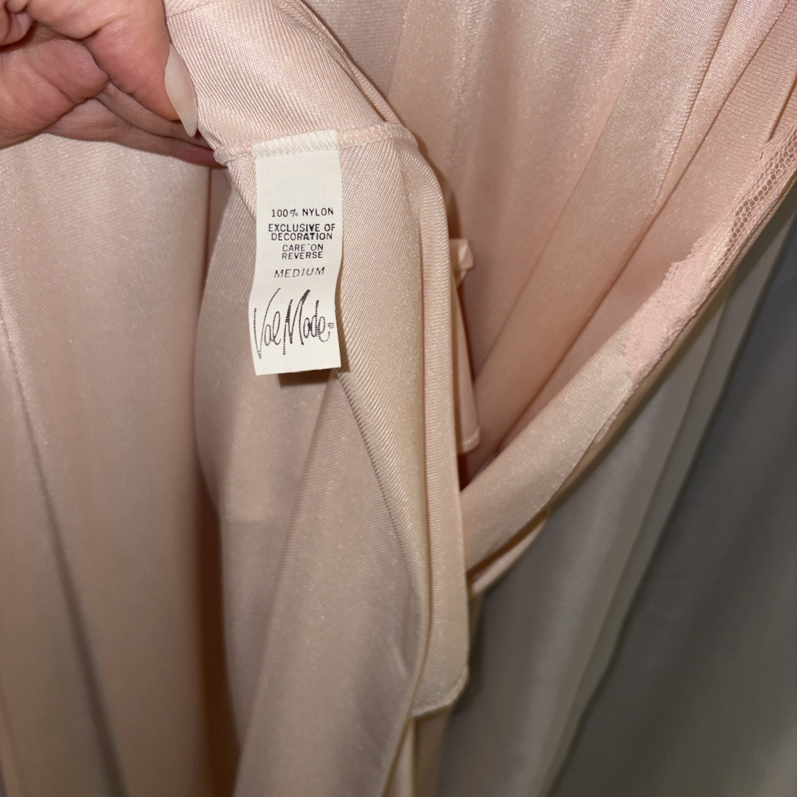 Vintage 70’S VAL MODE PINK LACE NYLON NIGHTGOWN Dreamland Timeless Elegant