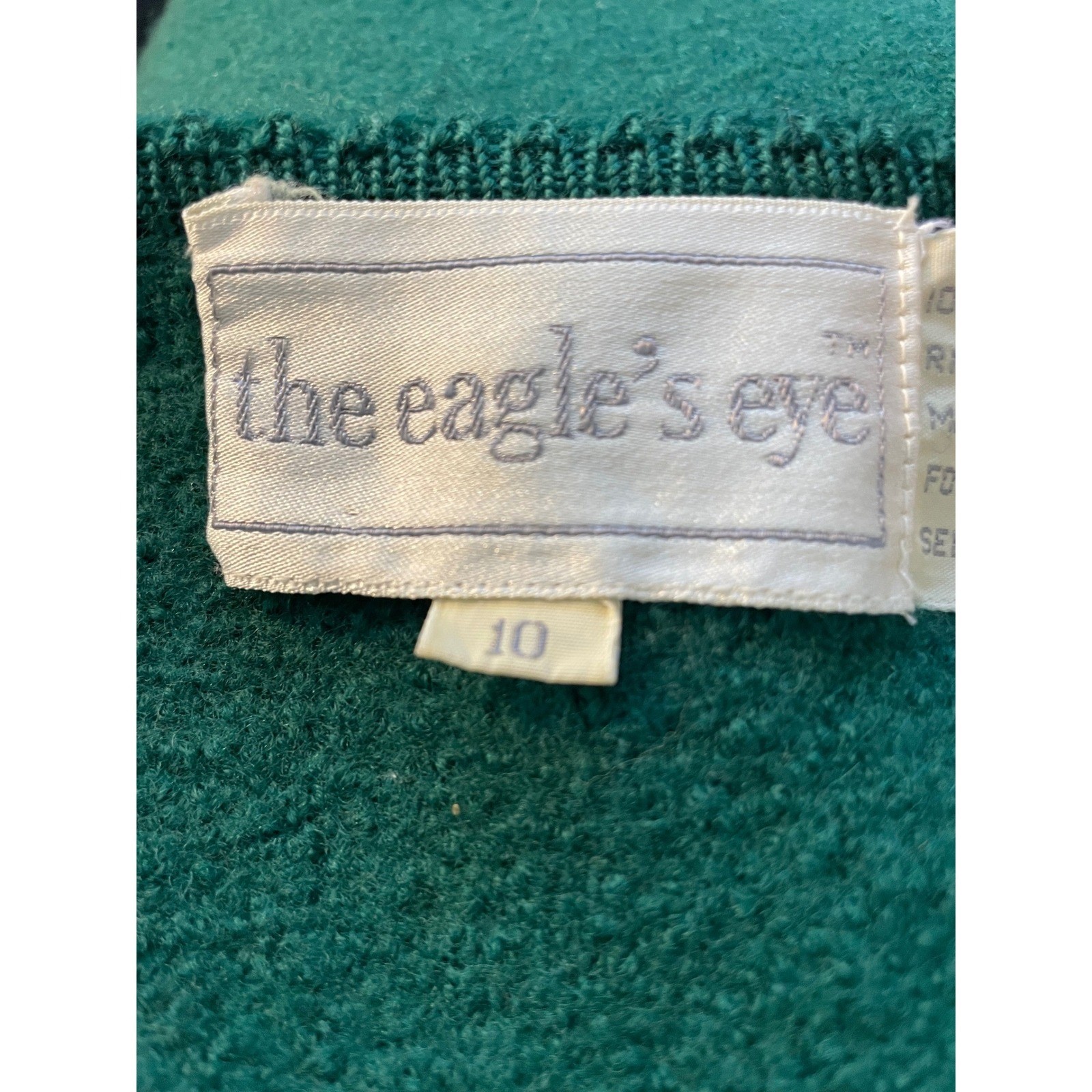 Vintage Boiled Wool Jacket Alpine Cardigan Eagle’s Eye Green Size Small