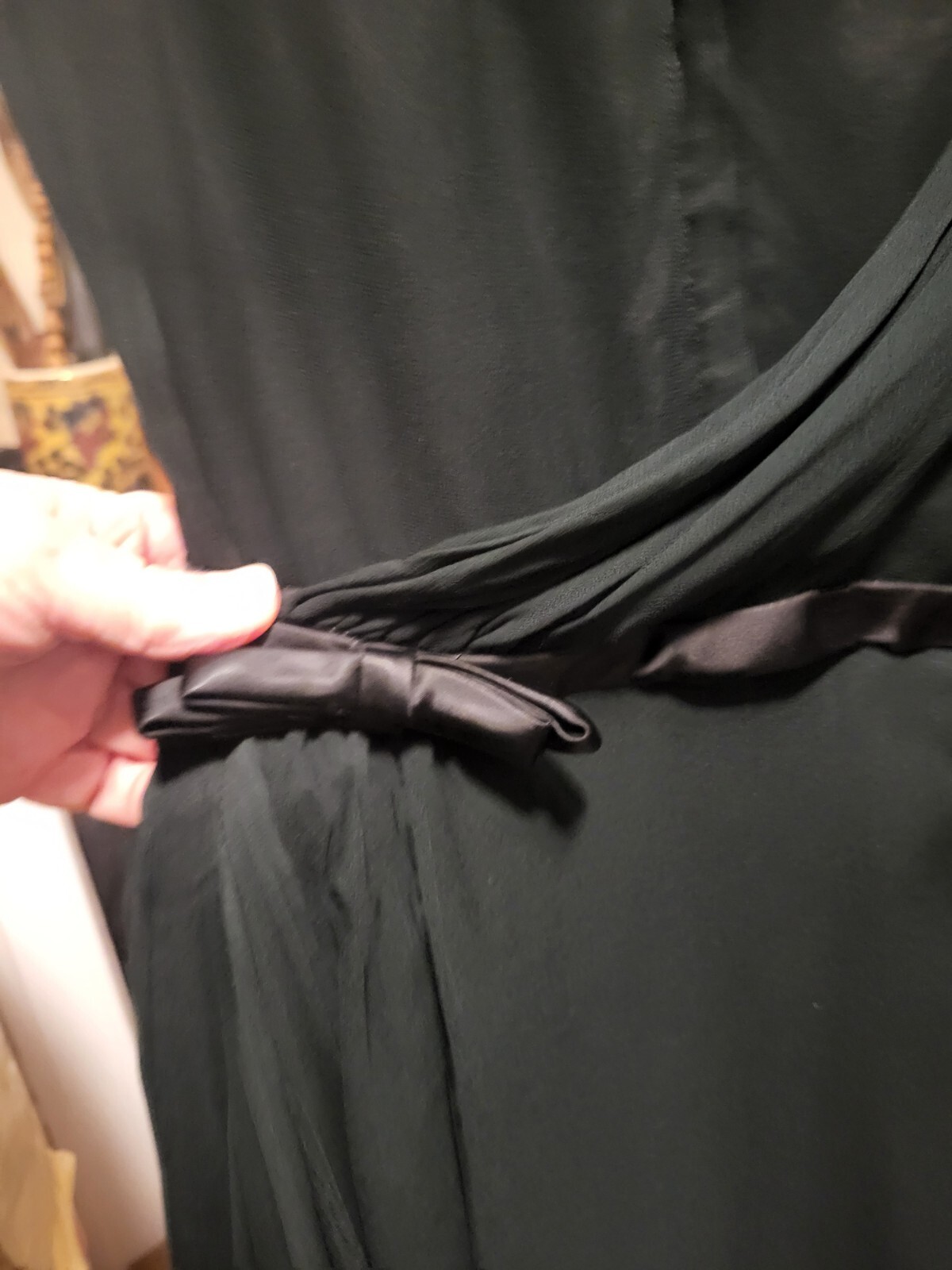 Vintage Another Ann Barry Jr Little Black Dress & Deep V Back Dress S