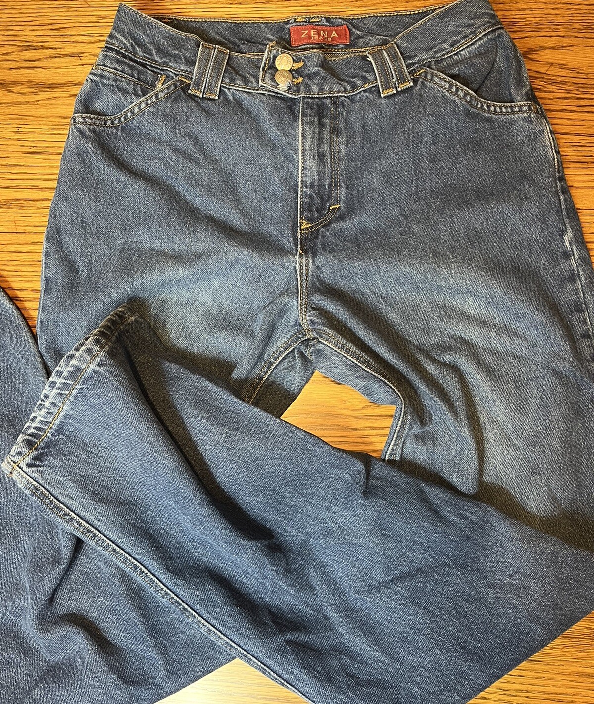 Zena Vtg Women’s high waisted Jeans 80s 90s 30 X 31 double button Western Hip