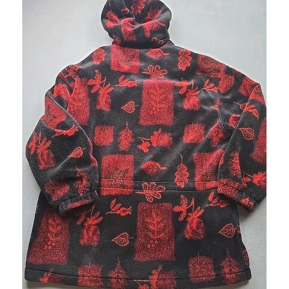 Forecaster Floral Fleece Jacket Hooded Small Full Zip Warm Cozy Vintage Women’s