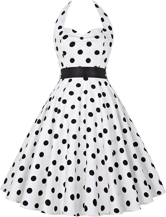 Women Vintage Dresses Polka Dots 50s Rockabilly Wiggle Party Dress