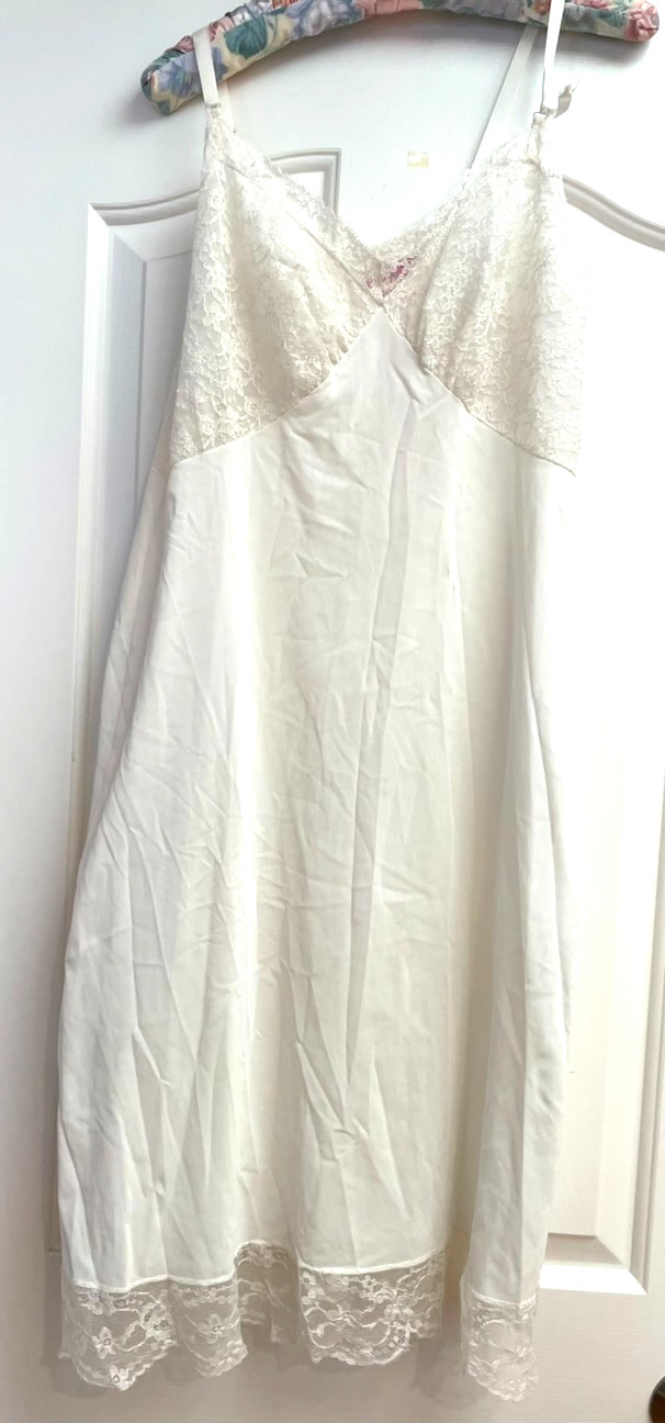 Vintage Woman’s Full Slip, Miss Youth Form Lingerie w/Adjustable Straps, Nylon