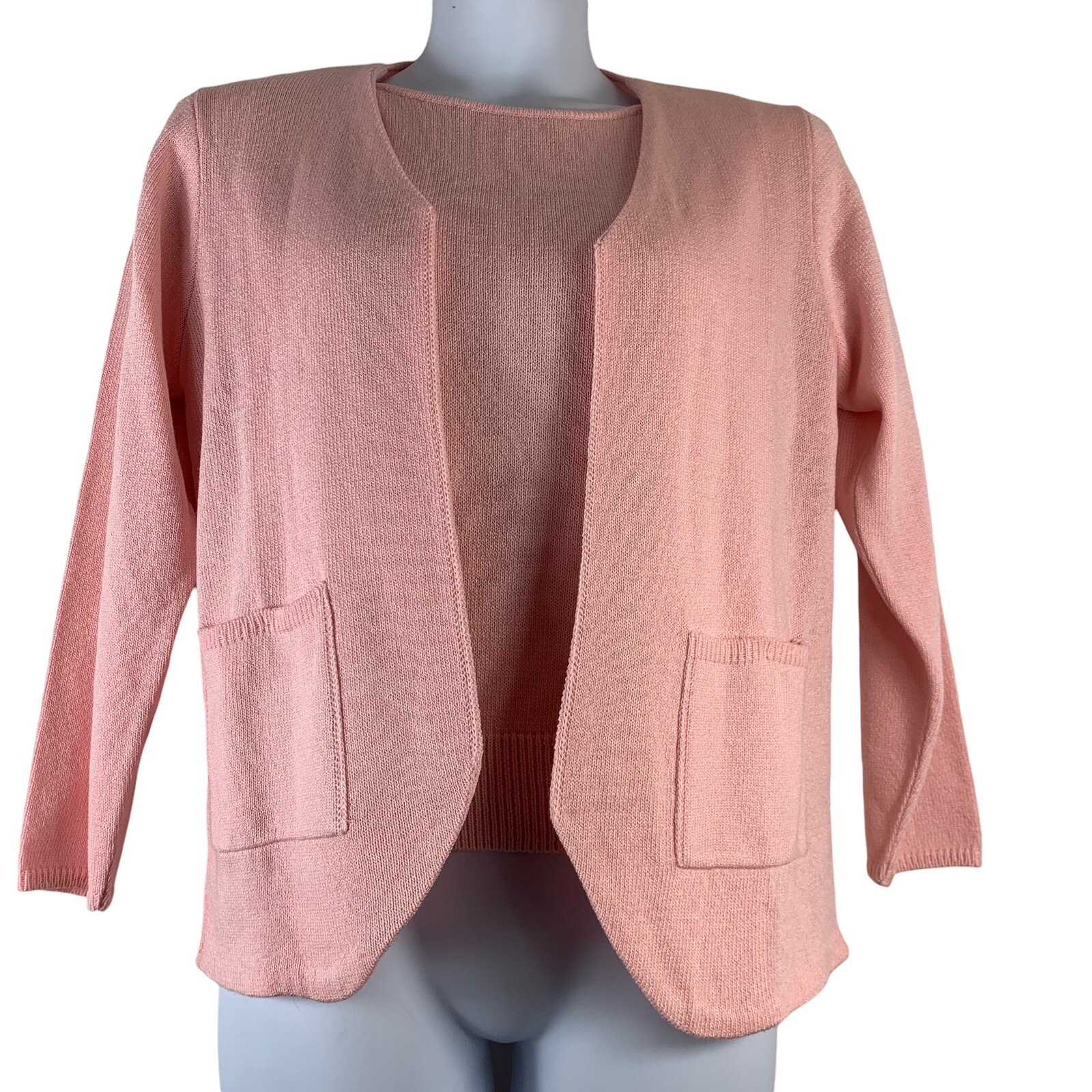 Vintage Sweater Shirt Set Size Petite 14 Laura Petites By Alyzia Light Pink