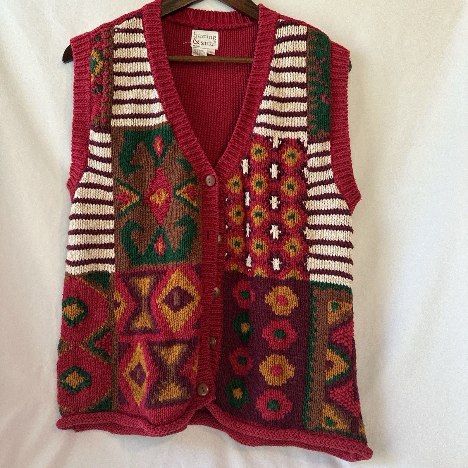 VTG Hasting & Smith Cottage Core Vest, Size Small But Runs Big.