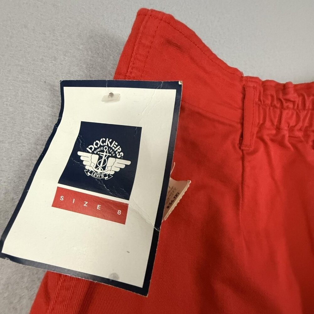 Vintage Dockers Shorts Womens 8 Pleated High Rise Cotton 90’s Cotton Deadstock