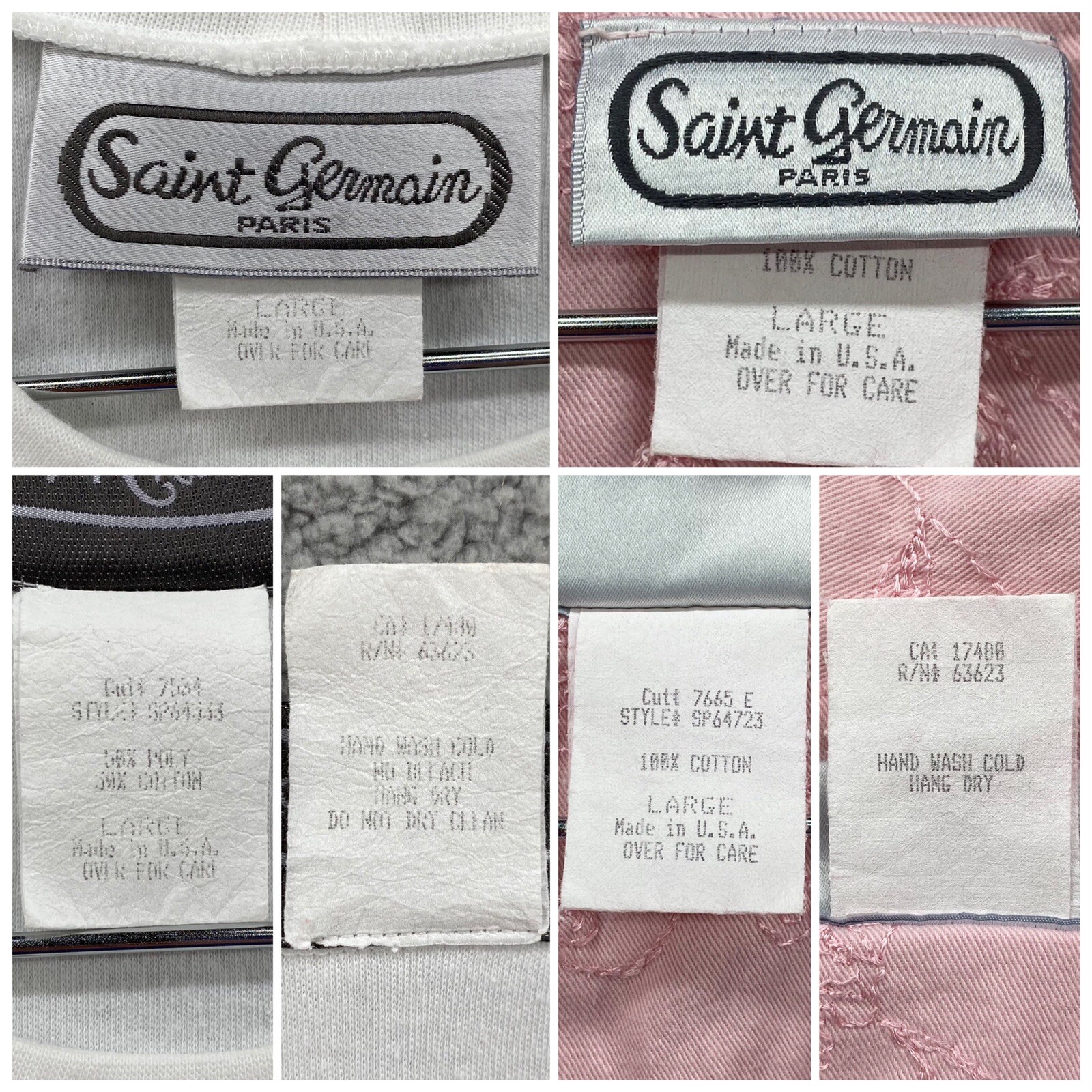 Saint Germain Paris Womens Large Blouse & Rhinestone Jacket Rare Vintage Set