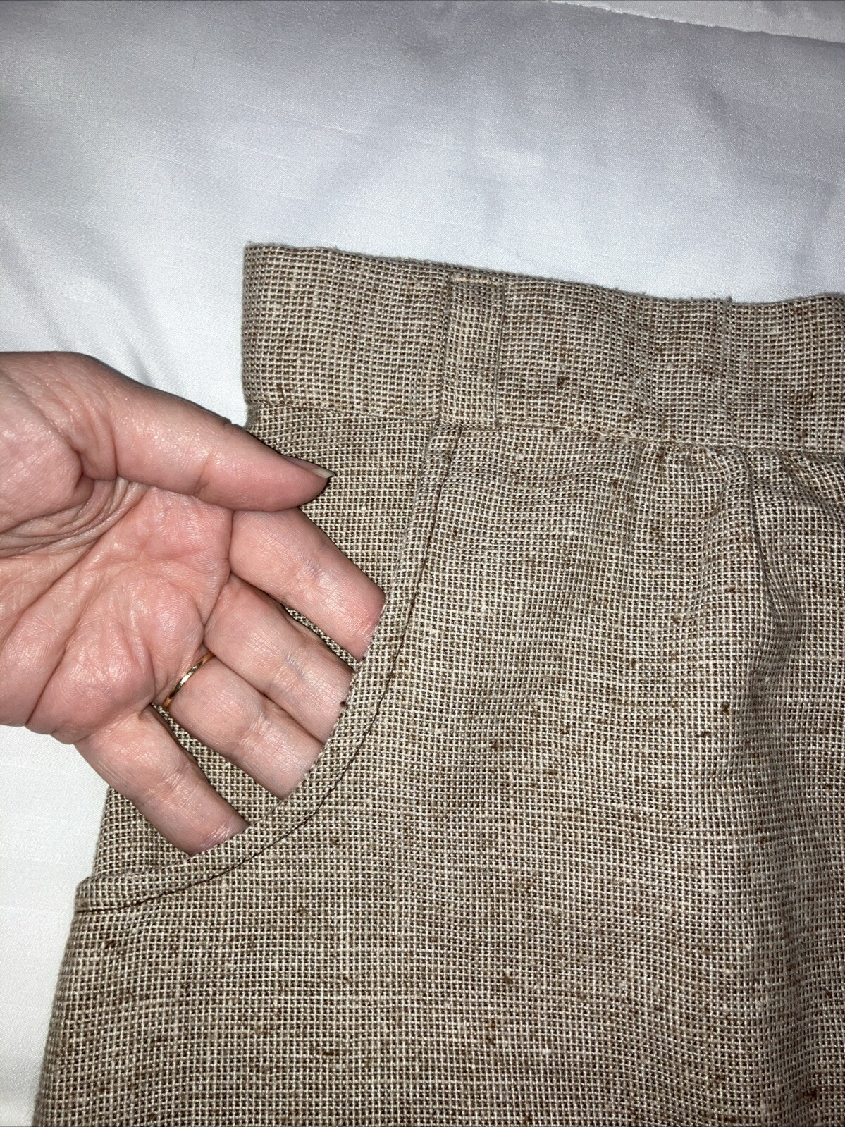Vintage 80s-90s “The Branch” Jacket Skirt Suit Outfit Set Brown Wool? Size XS/S?