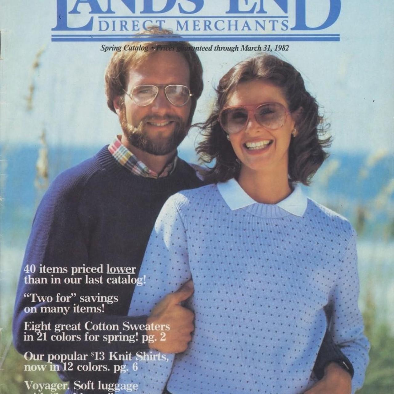 VTG 80s Lands End 100% Cotton Striped Raglan Sailing Sweater Unisex – see notes