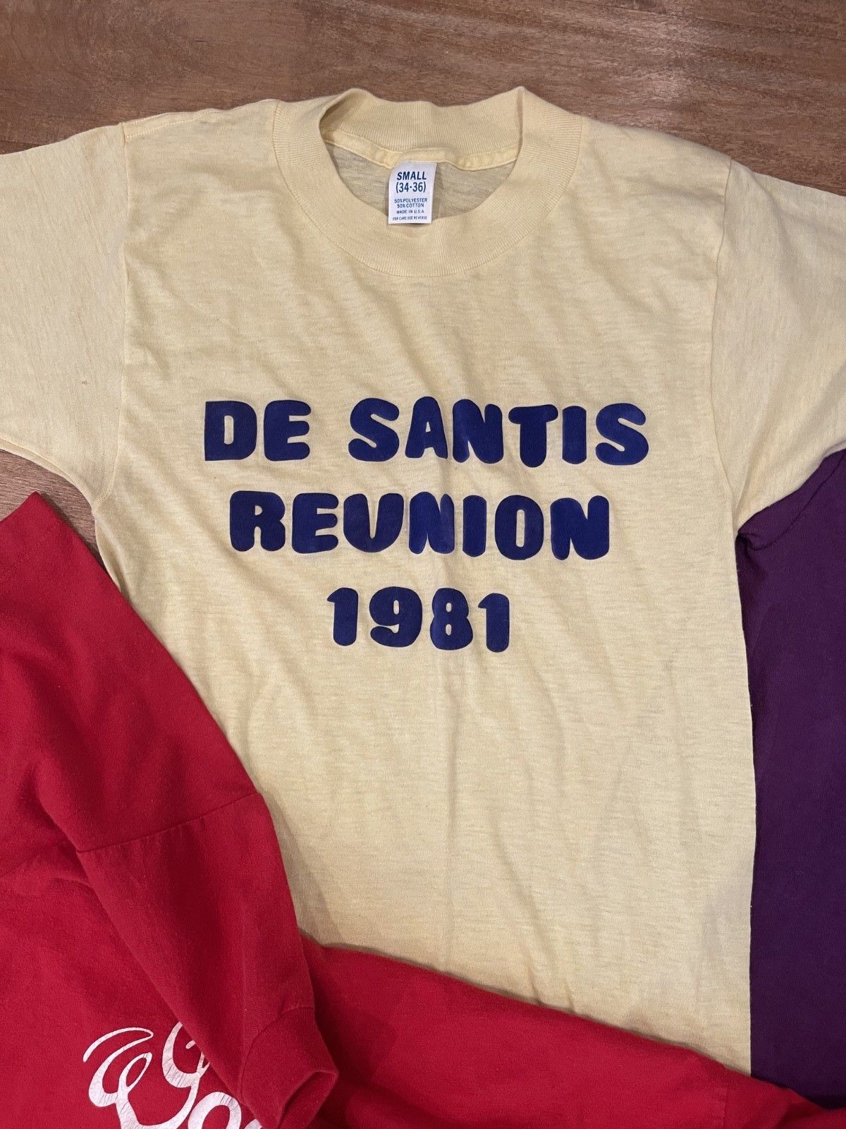 LOT (4) cute 80’s vintage T-SHIRTS tees DeSantis Wine Tour Boat Race Small S XS