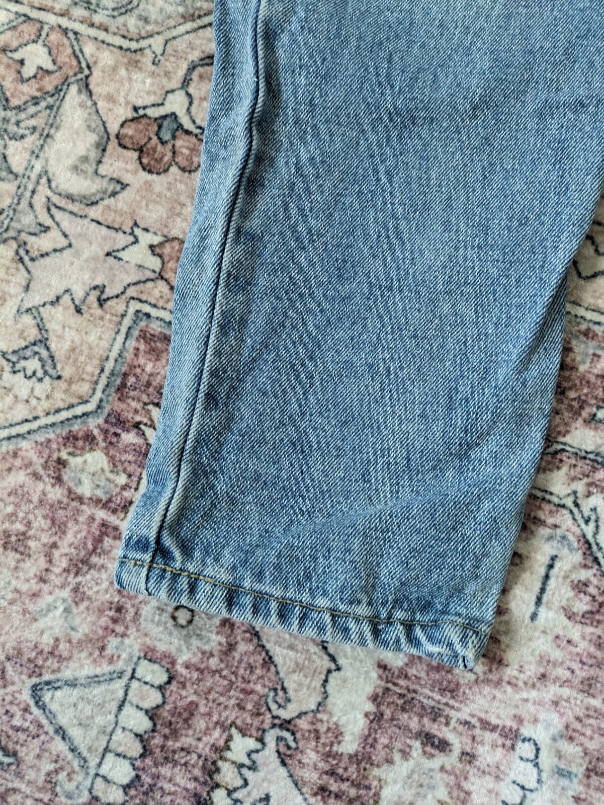 Vintage Basic Helium Pleated Blue Distressed Denim Jeans Pockets Women’s Size XS