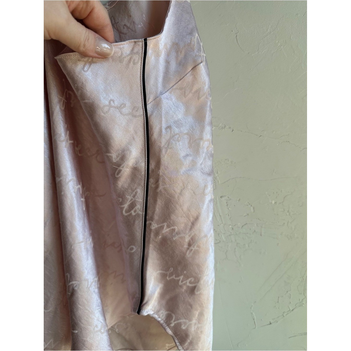 Victoria’s Secret Pink Satin Script Cami Coquette Balletcore Loungewear Tank L