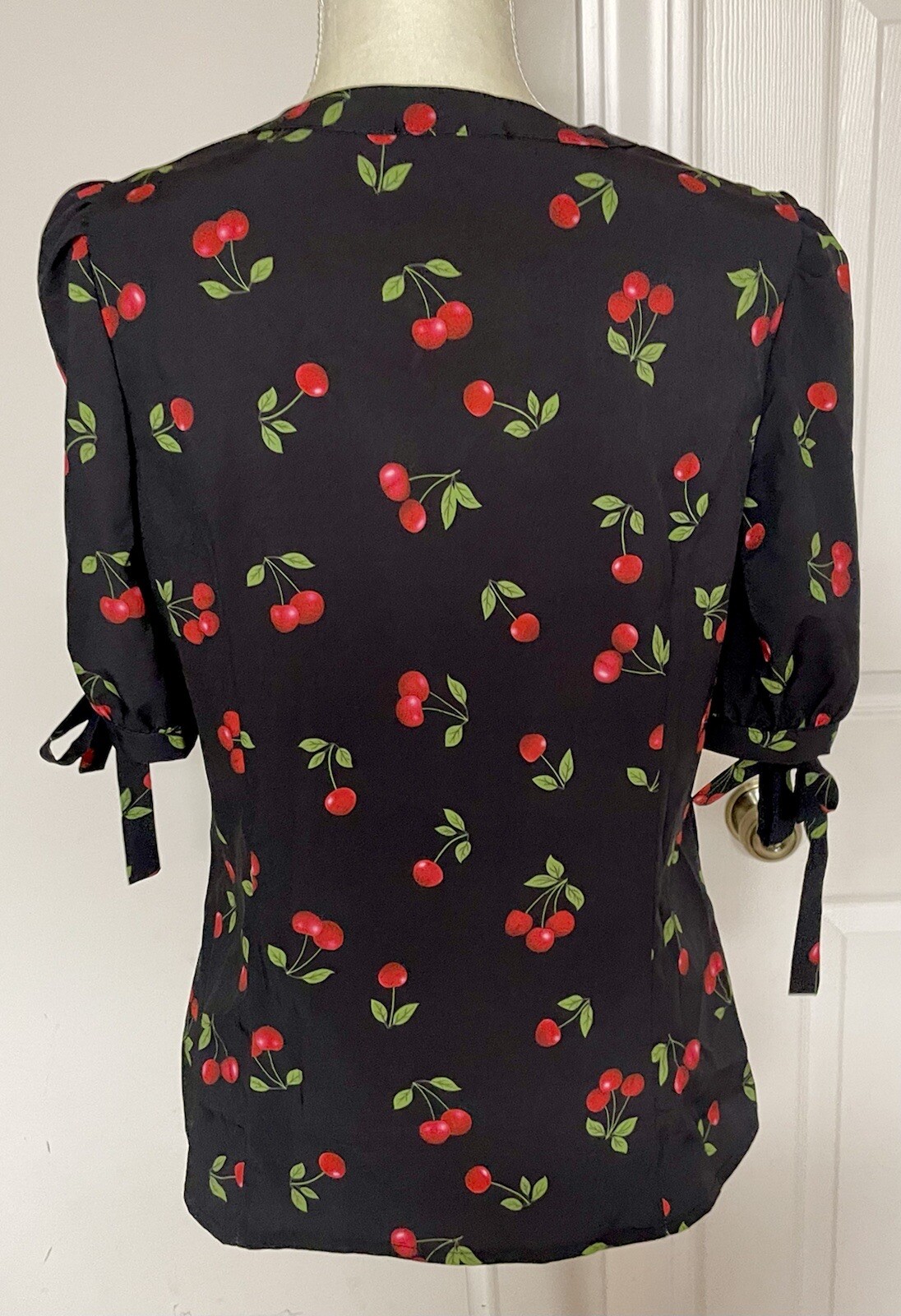 Belle Poque Pin-Up “Cherries” Blouse Size M 1950s Vintage Rock A Billy Style NWT