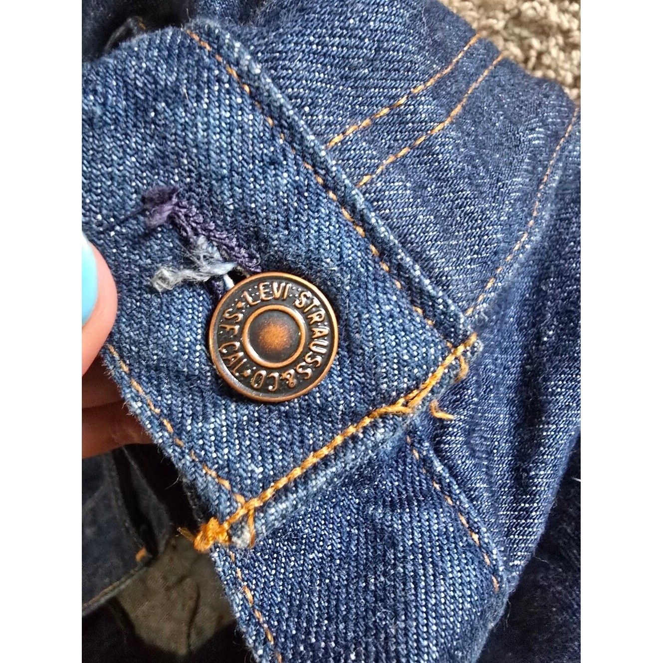 Vintage Womens Levi Strauss White Label Denim. Made In TX. Measured Size 6. Euc.
