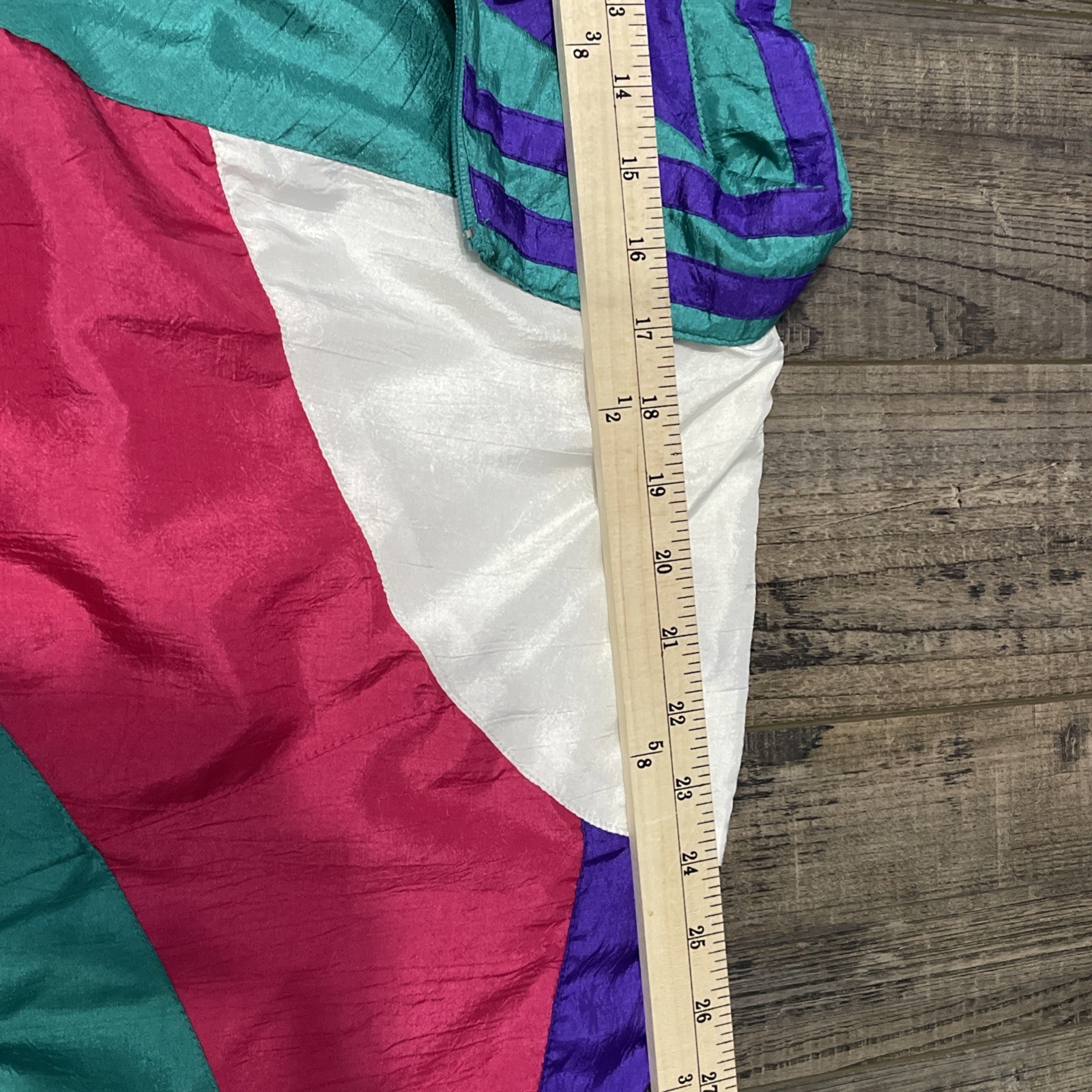 Vintage 80s 90s Lavon by Cheerful Corp Colorful Windbreaker Size Small Drawstrin