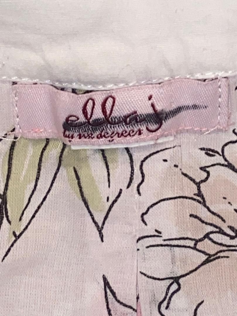 Ella J by 6 Degree Vtg Y2K Cotton Lycra Stretch Peplum Blouse Jacket White XS