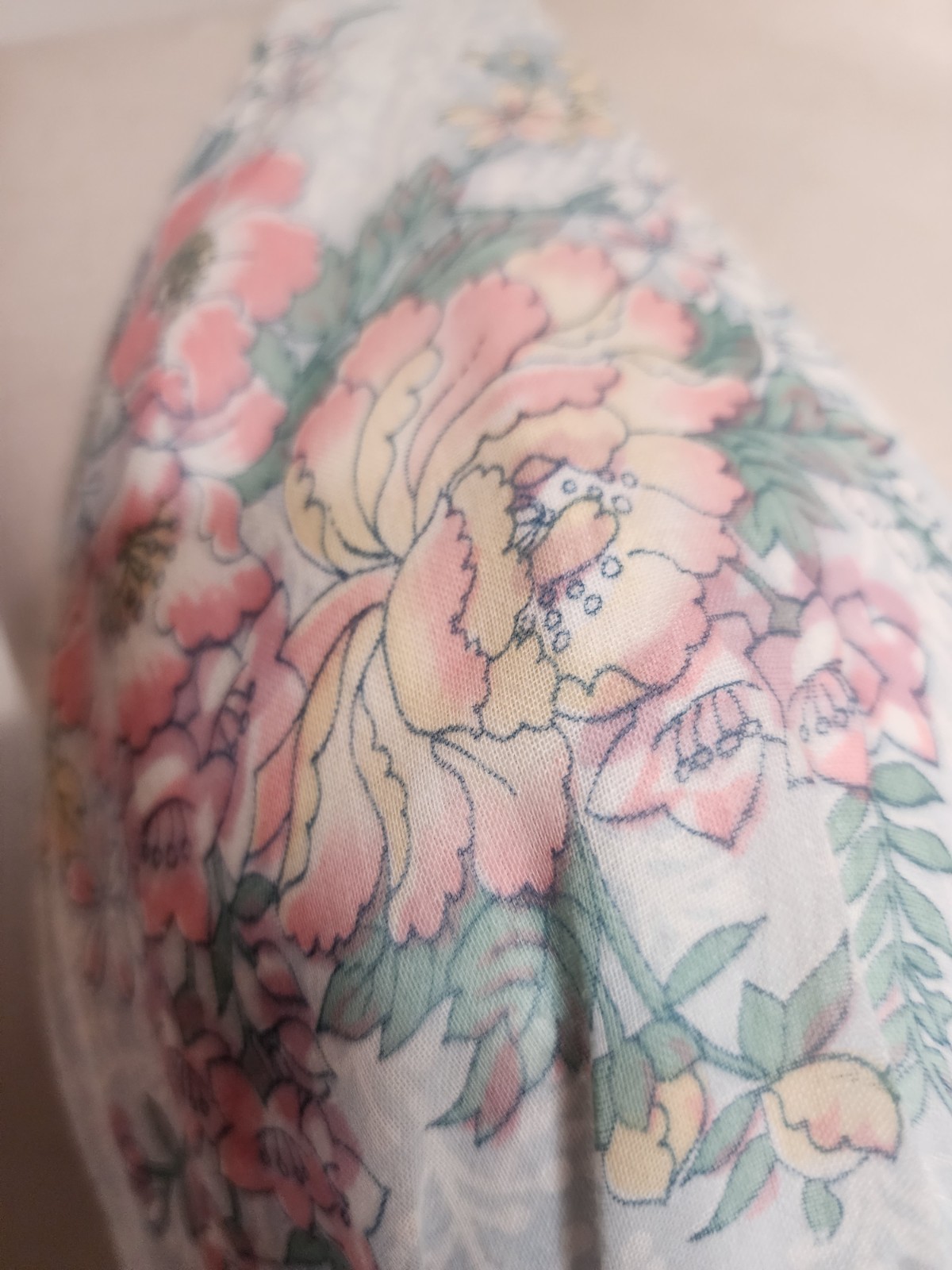 1970s Floral Print Vintage Halter Dress in Light Blue Size 5