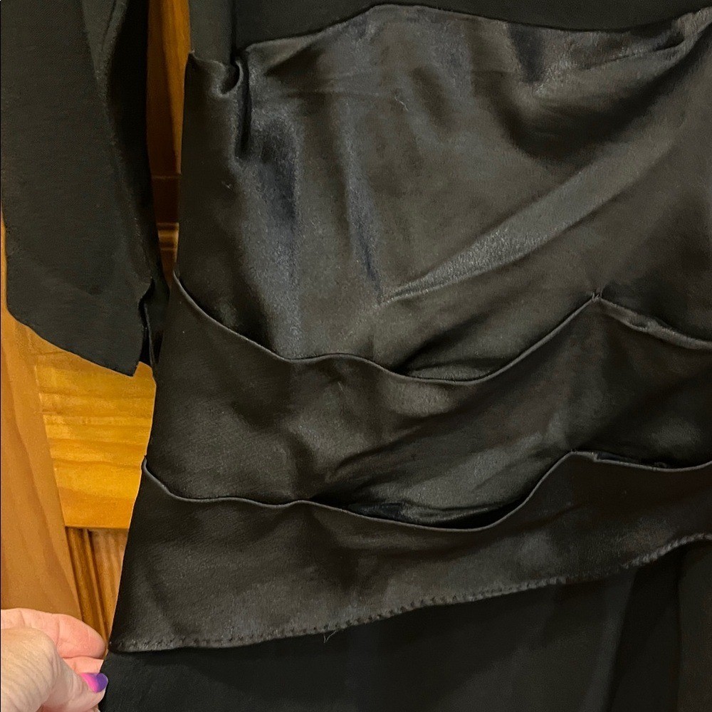 1940’s Vintage Mary Muffet Original w/ Satin Ruffles at Hips-Back Sash & Bow
