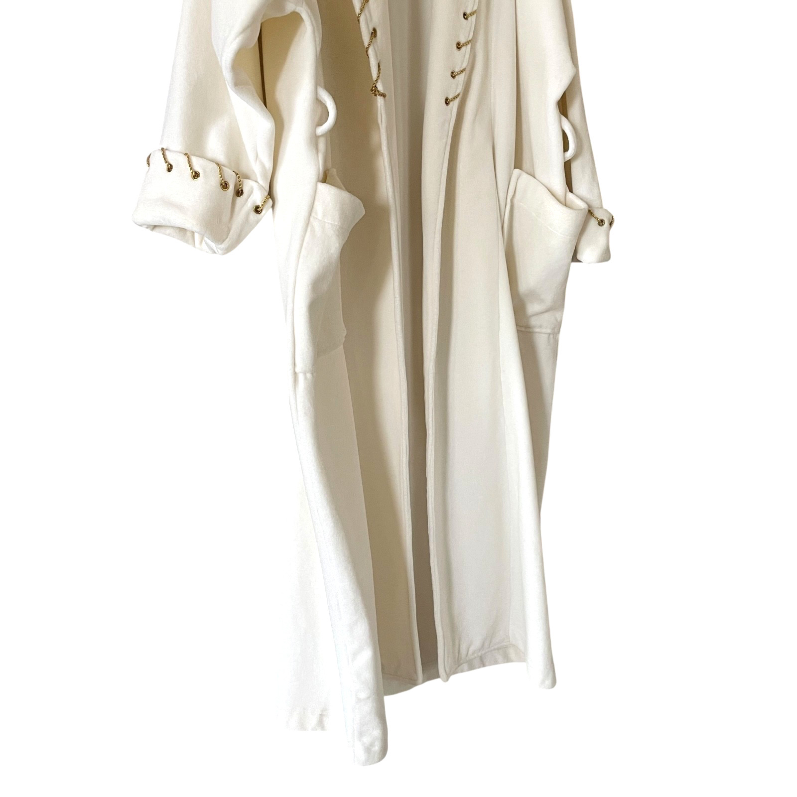 Made Exclusively For BLOOMINGDALE’S Size Medium Ivory Gold VINTAGE Long Robe USA
