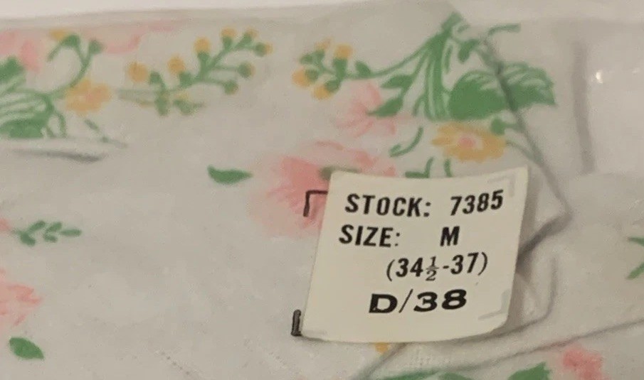 Vintage Sears Cotton Flannel Long Night Gown M Floral Design Peter Pan Style M