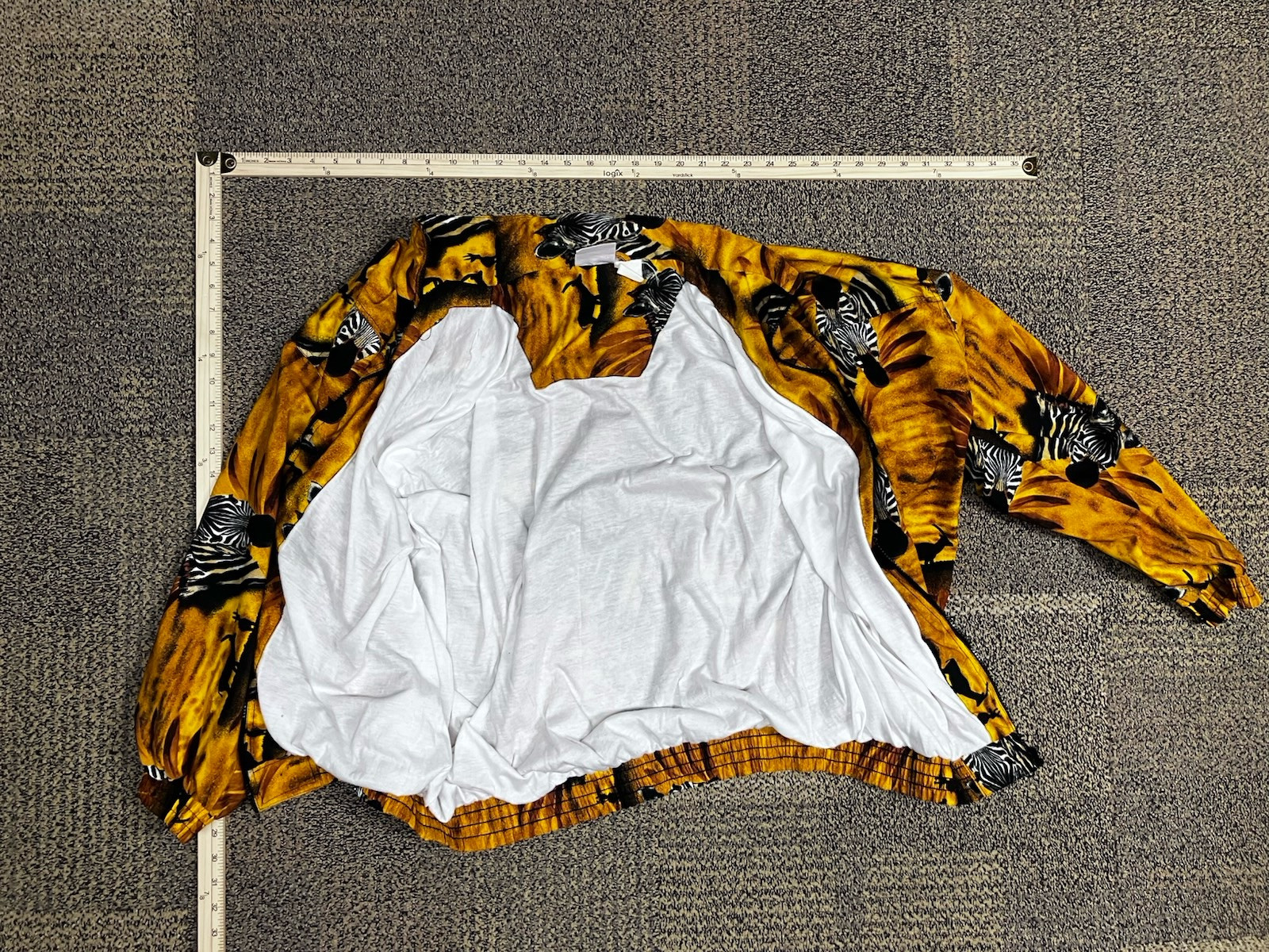Vintage 1980s Kaktus Plus Zebra Animal All Over Print AOP Jacket Women’s XL/XXL