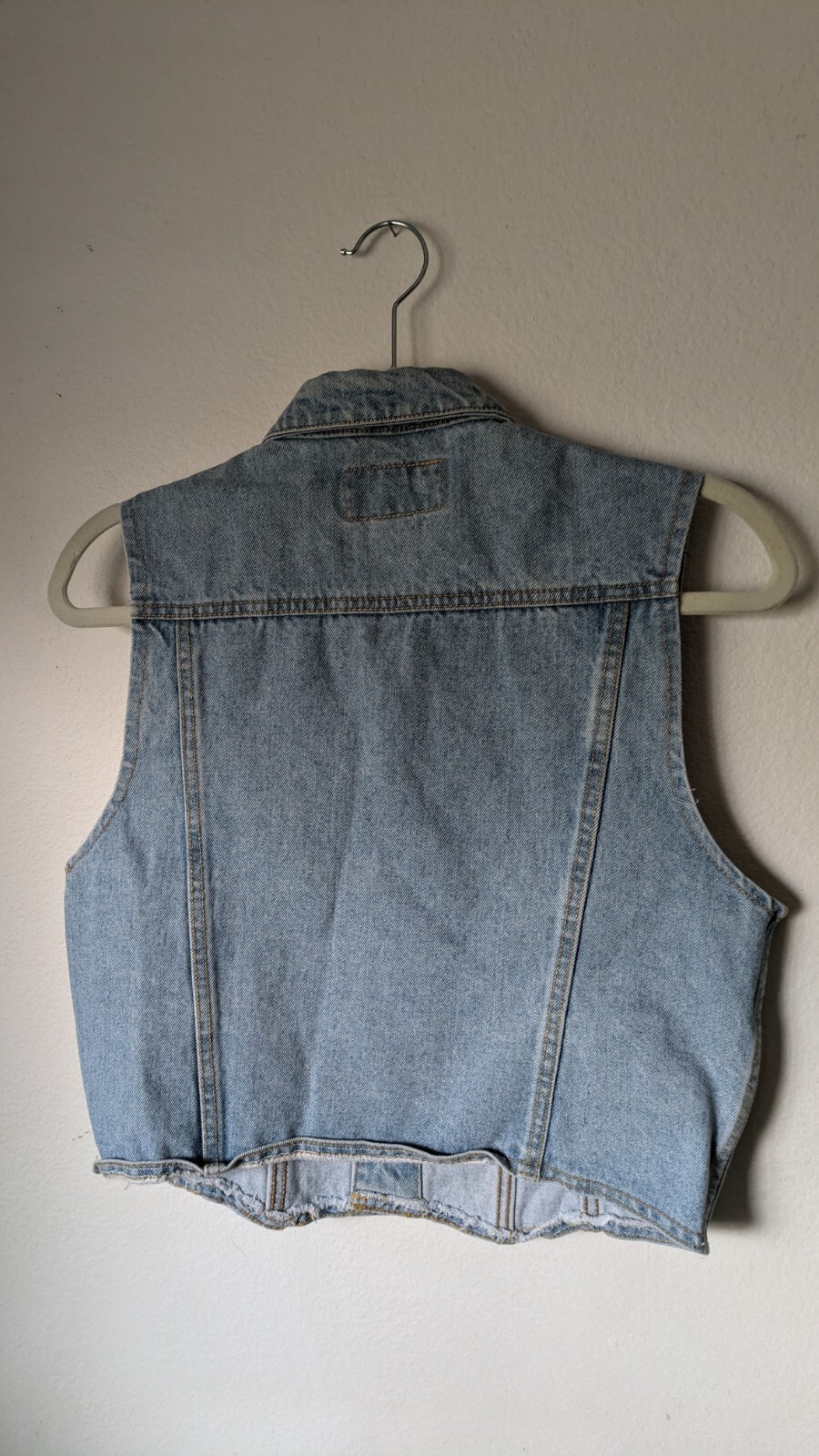Vintage 90s Breaker Jeans Women’s Vest Size Large L Button Down Denim