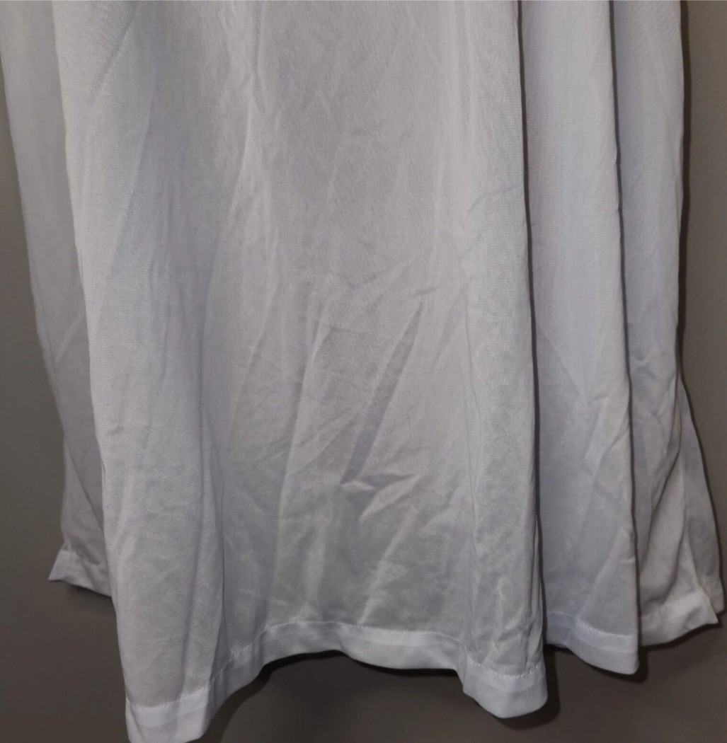 Vtg Sears Carriage Court Periwinkle / Pale Blue Nylon Nightgown Silky Soft Large