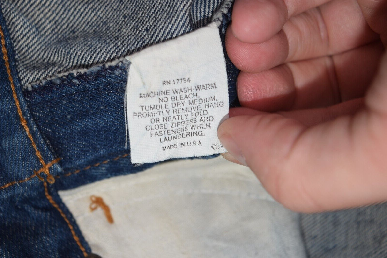 Vintage Key Jeans Womens 26×36 Dark Wash Denim Sample Industries High Waist USA