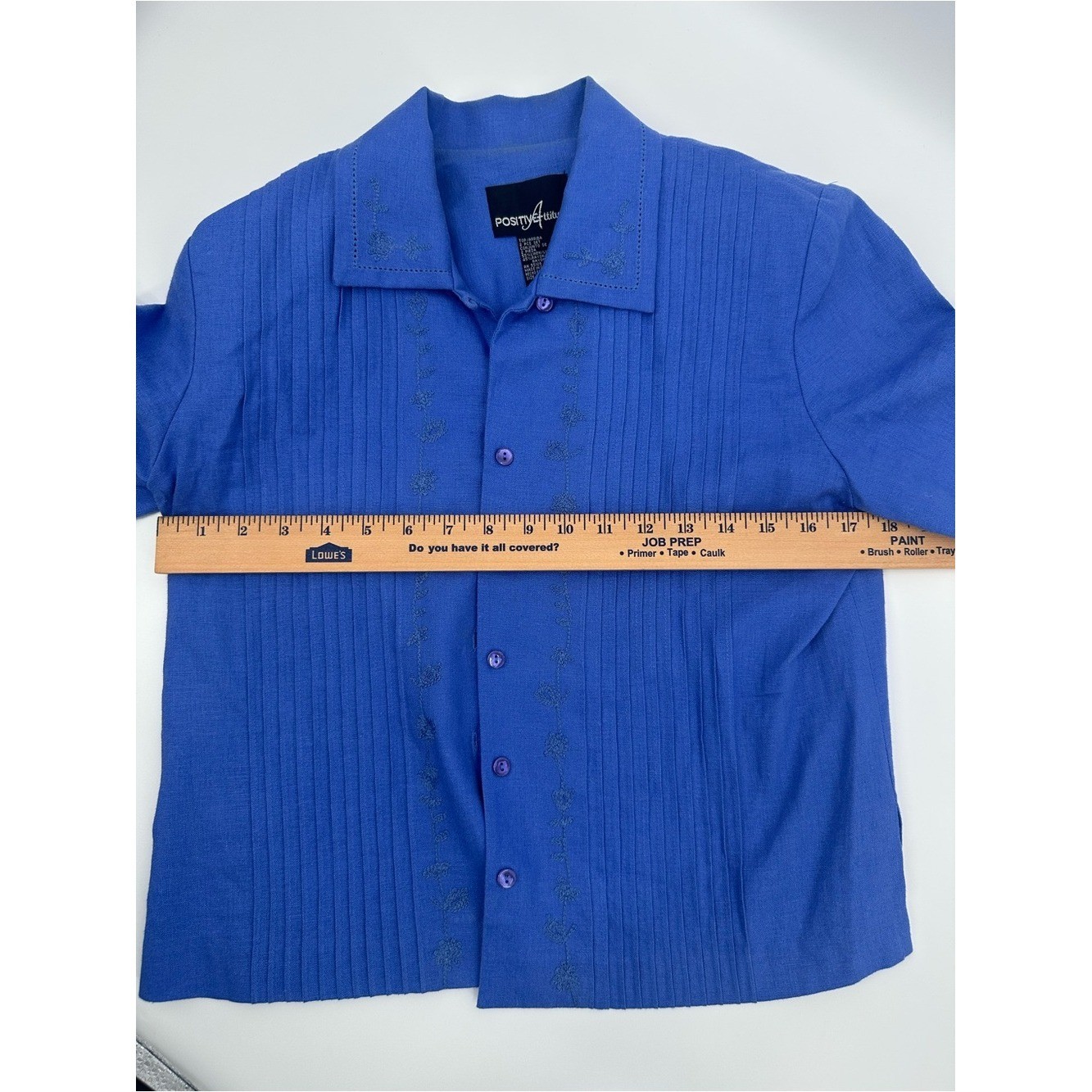 Vintage 90s Positive Attitude Blue Linen Blend Dress Jacket Set 6 NWOT 1180