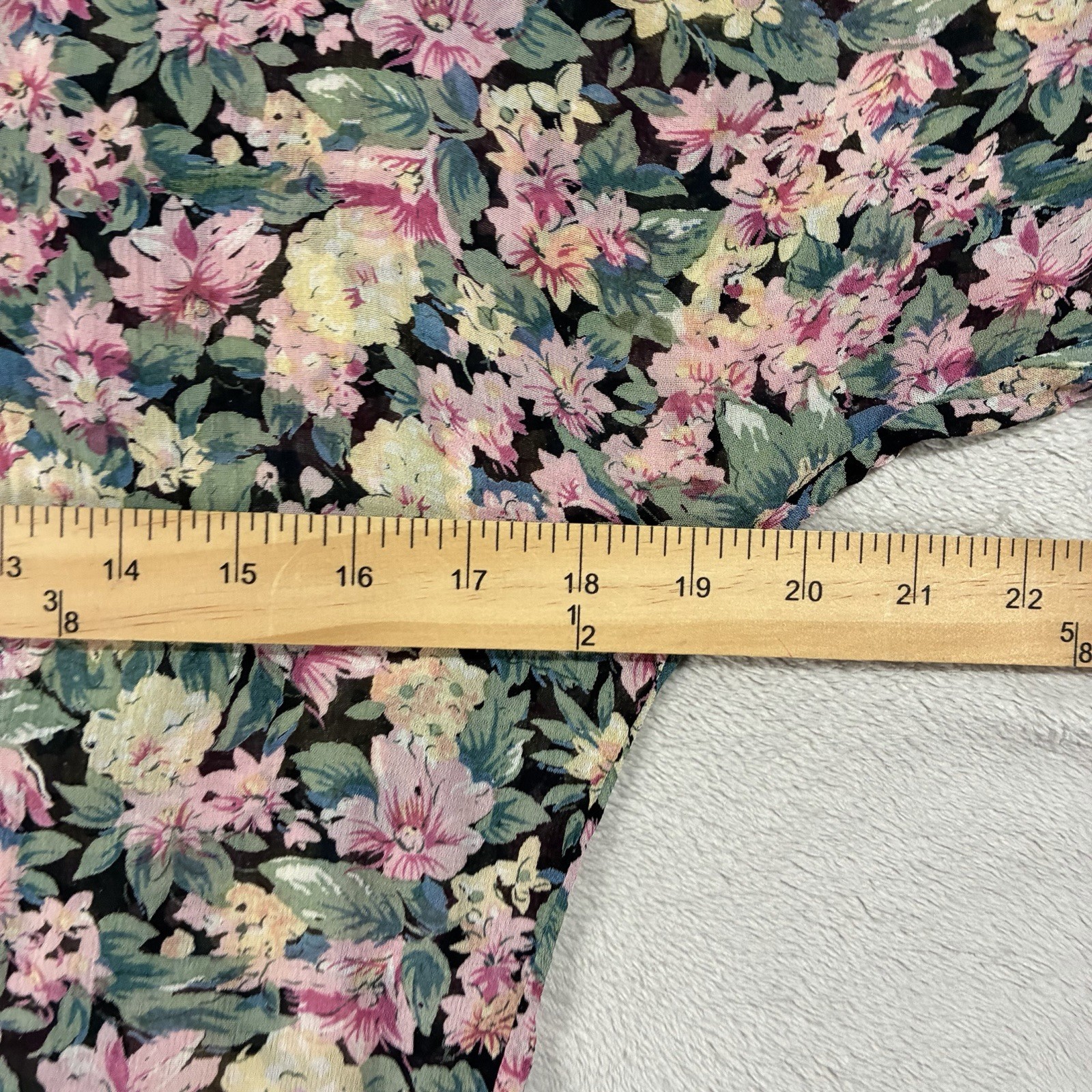 VTG 90s Nostalgia Sheer Floral Short Sleeve Button Up Maxi Dress Womens M Grunge