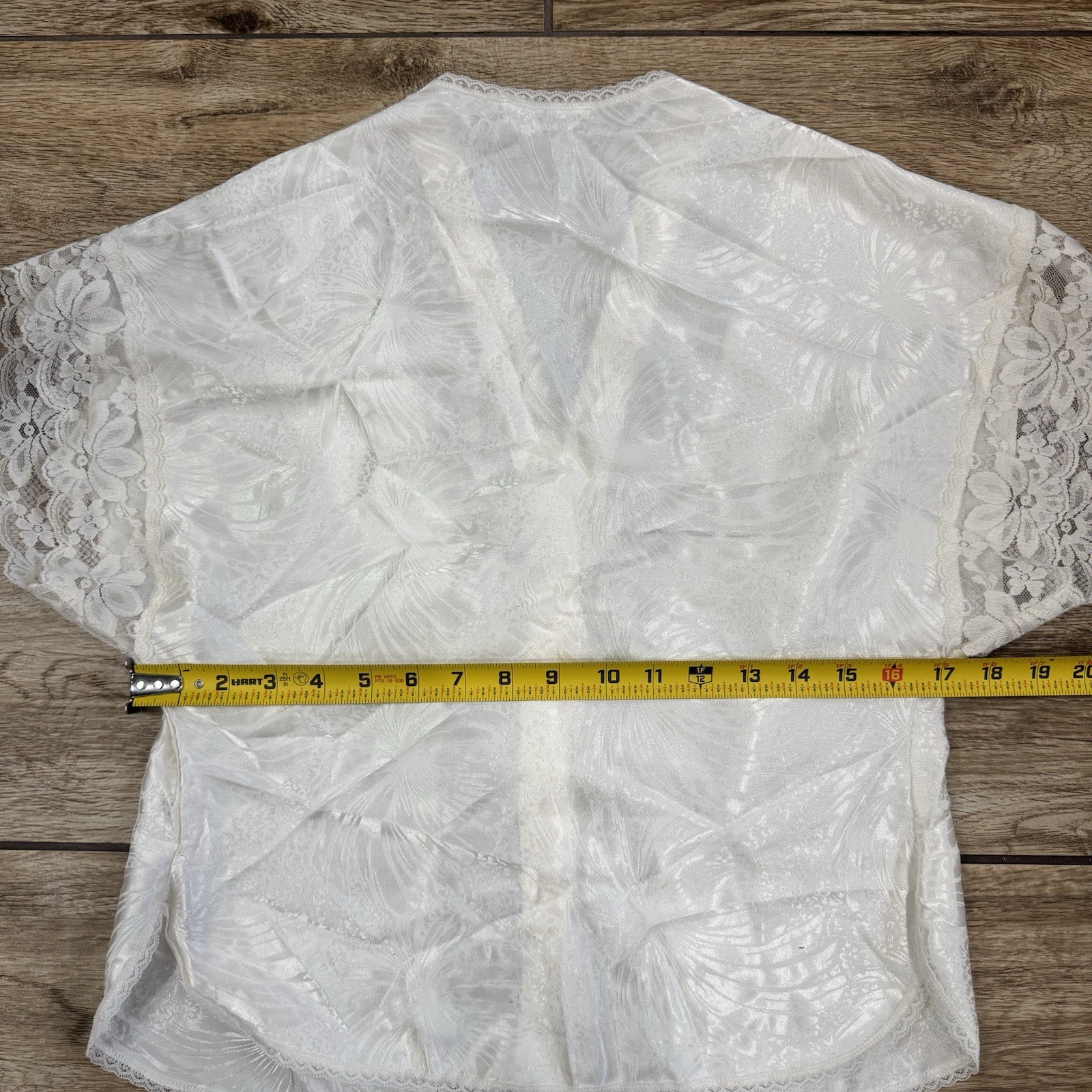 Vintage Lily Of France Sleepwear cream Silk Lace Pajama Top Pants Set