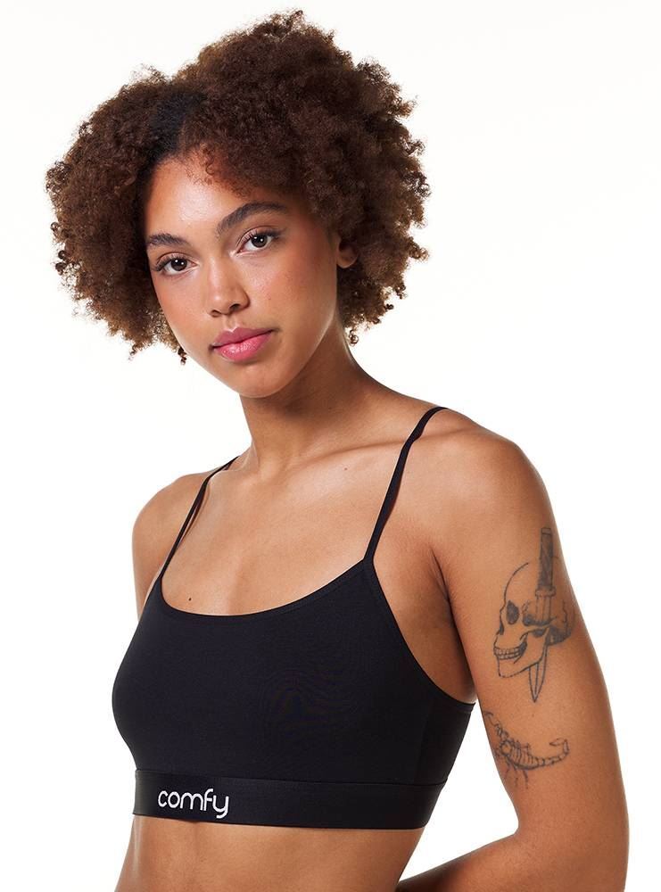 Comfyballs Womens Comfycel Crop Bra – Black