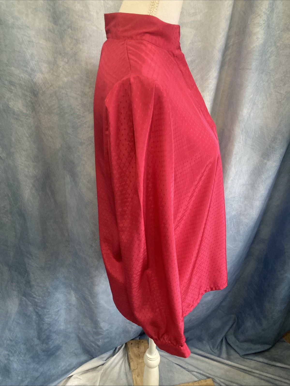 VTG 80s Miss Sophisticates Pendleton Hot Pink Pussybow Secretary Blouse 7/8 XS/S