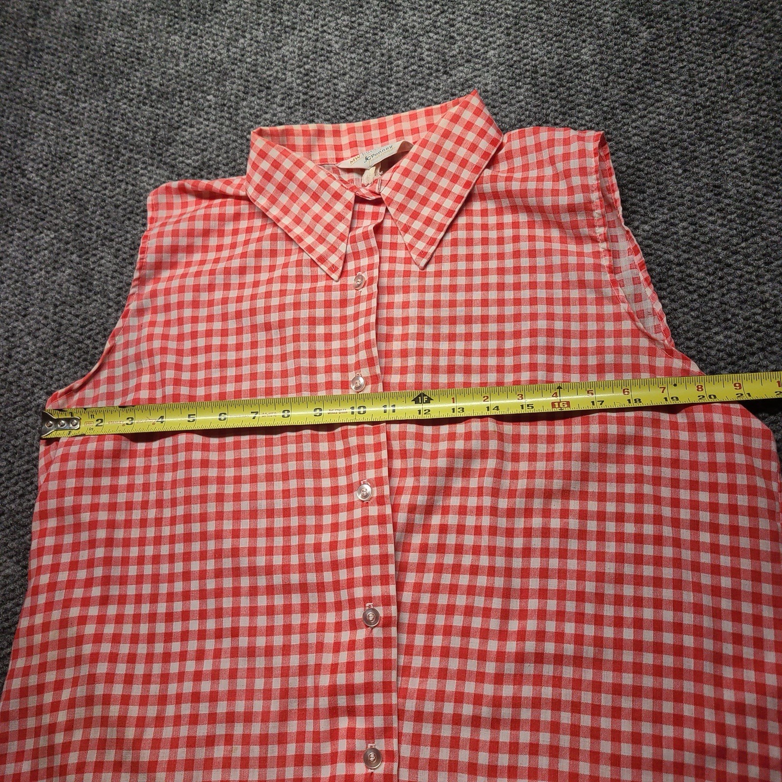 VTG 70’s 80’s 90’s Women’s Tank Top Tunic Checkered Retro JC PENNY Grandmacore