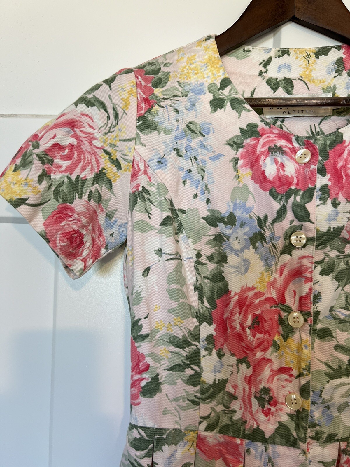 Vintage Sara Campbell Petites Dress Size 4 Floral Cottagecore Coquette Floral