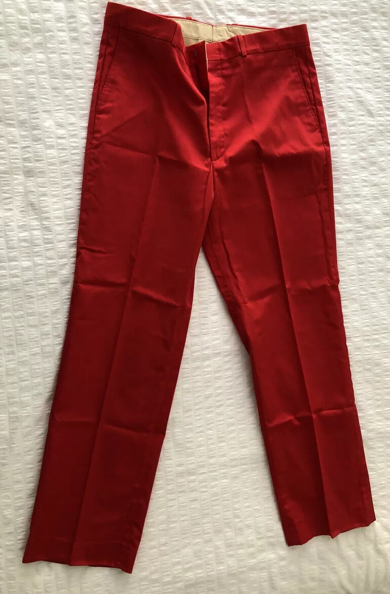 Fabulous Vintage NOS Red Farah Men’s Women’s Slacks Pants Inseam 30” Waist 34”