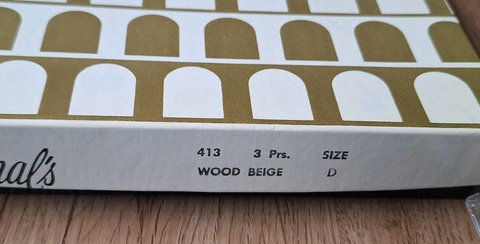 3 Vintage Nationals New Panty Panty Hose Size D Wood Beige