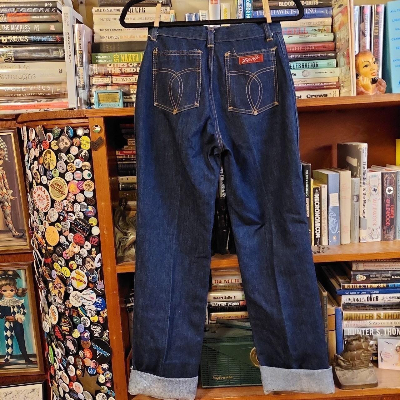 Vintage medium wash Zena denim jeans.