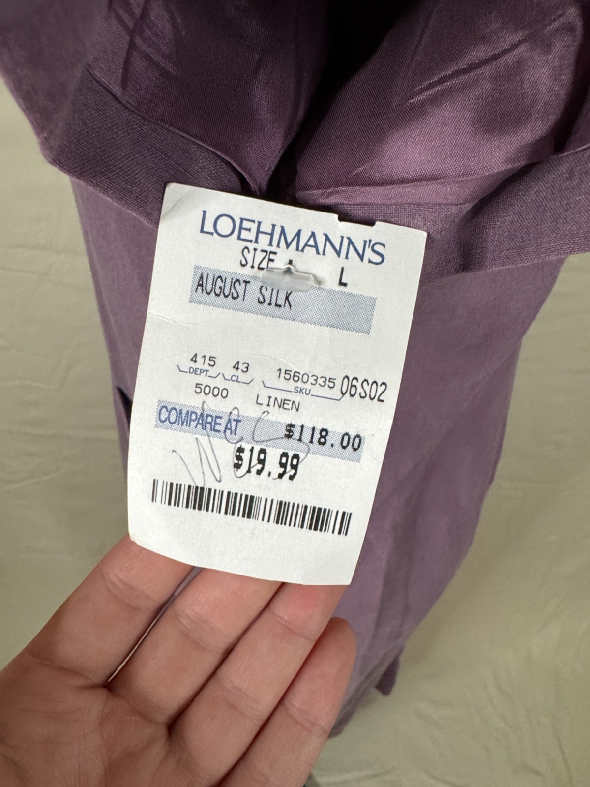 New With Original Tags! Vintage 1990s SILX by August Silk Purple Maxi Dress