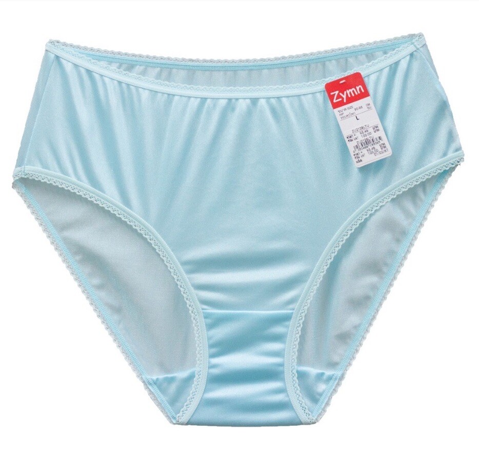 3X Vintage Panties Nylon Classic Briefs Bikini Trim Lace Size 6 Hip 39 Inch