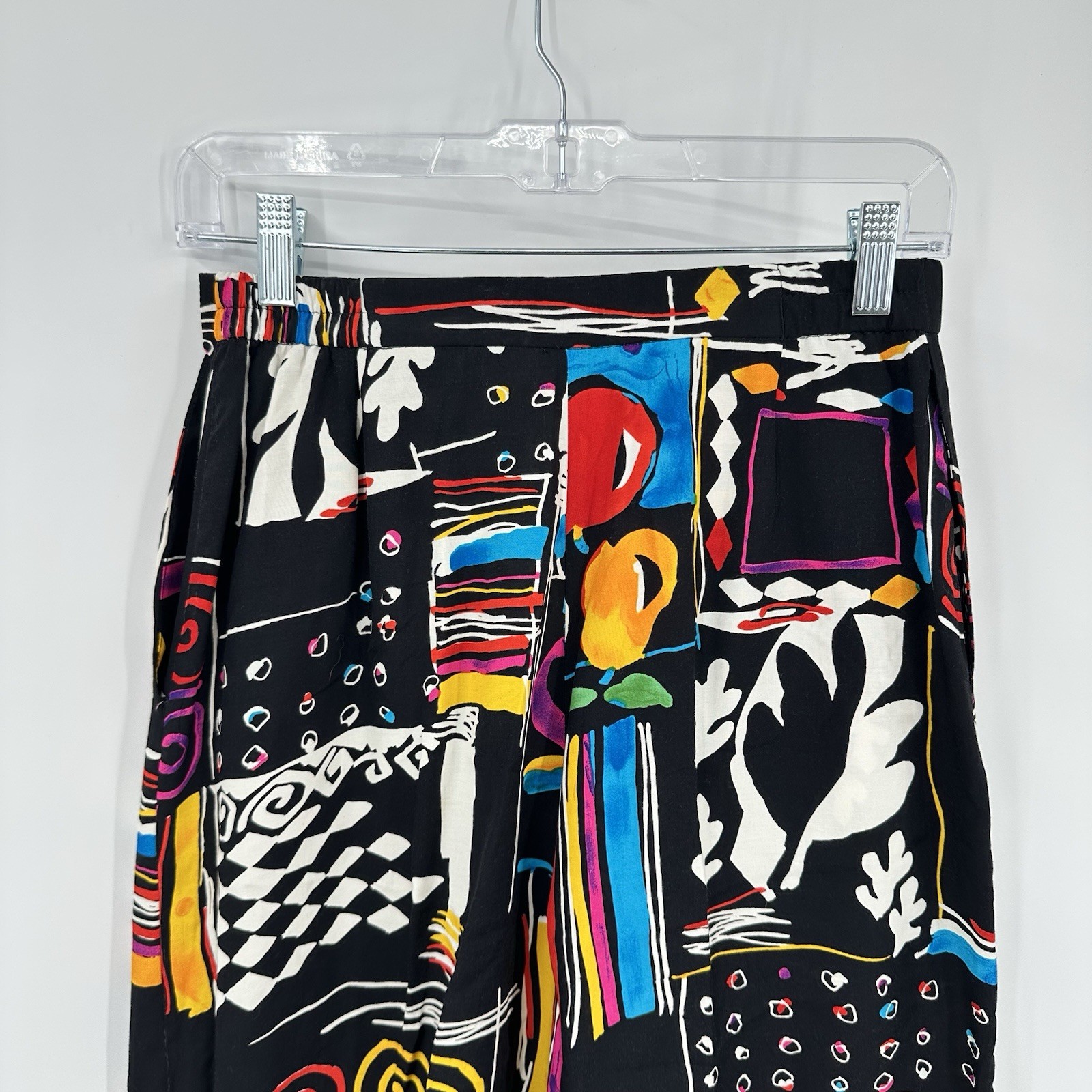 vintage 80s high waisted GRAPHIC PRINT bermuda shorts art teacher downtown girl