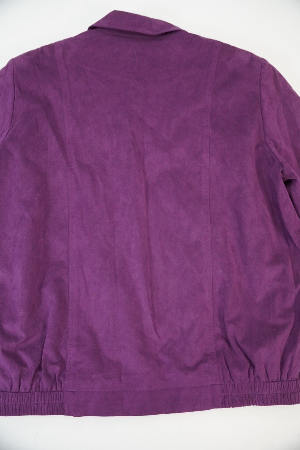 Vintage Da-Rue of California Purple Suede Jacket Womens Sz 12 Faux Made in USA